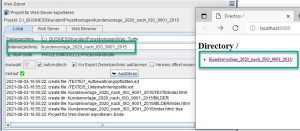 Einstellen des Publikationsverzeichnisses für ein Web_Turtle Projekt
